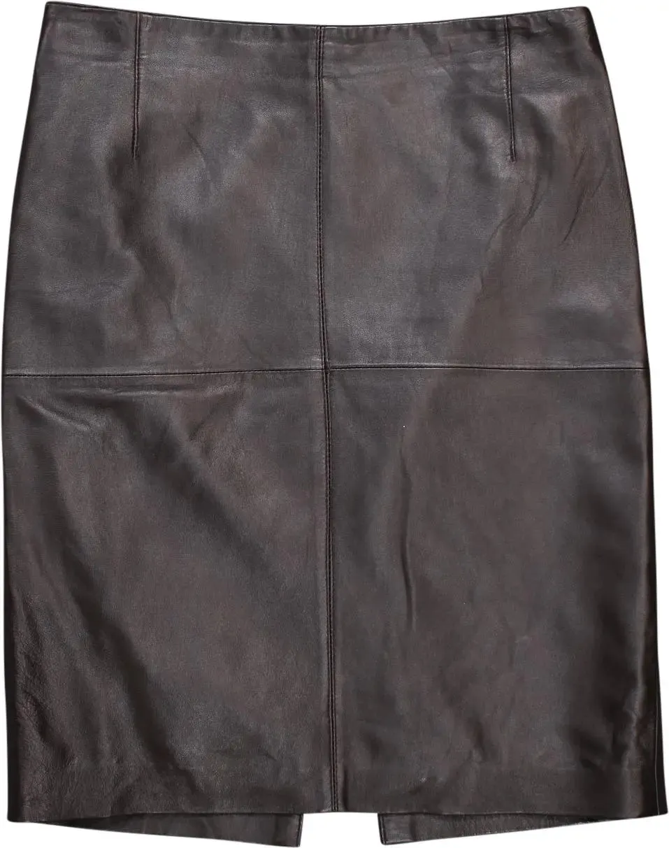 90s Italian Leather Skirt by Luisa Spagnoli