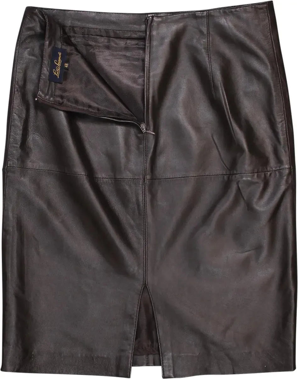 90s Italian Leather Skirt by Luisa Spagnoli