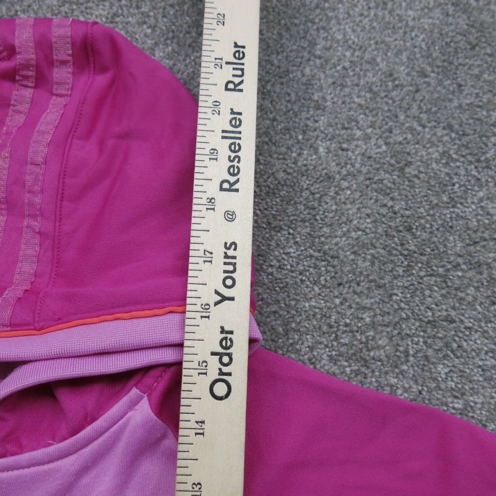 Adidas Jacket Girls Size 5 Pink Solid Long Sleeve Full Zip Up Outwear Jacket Log