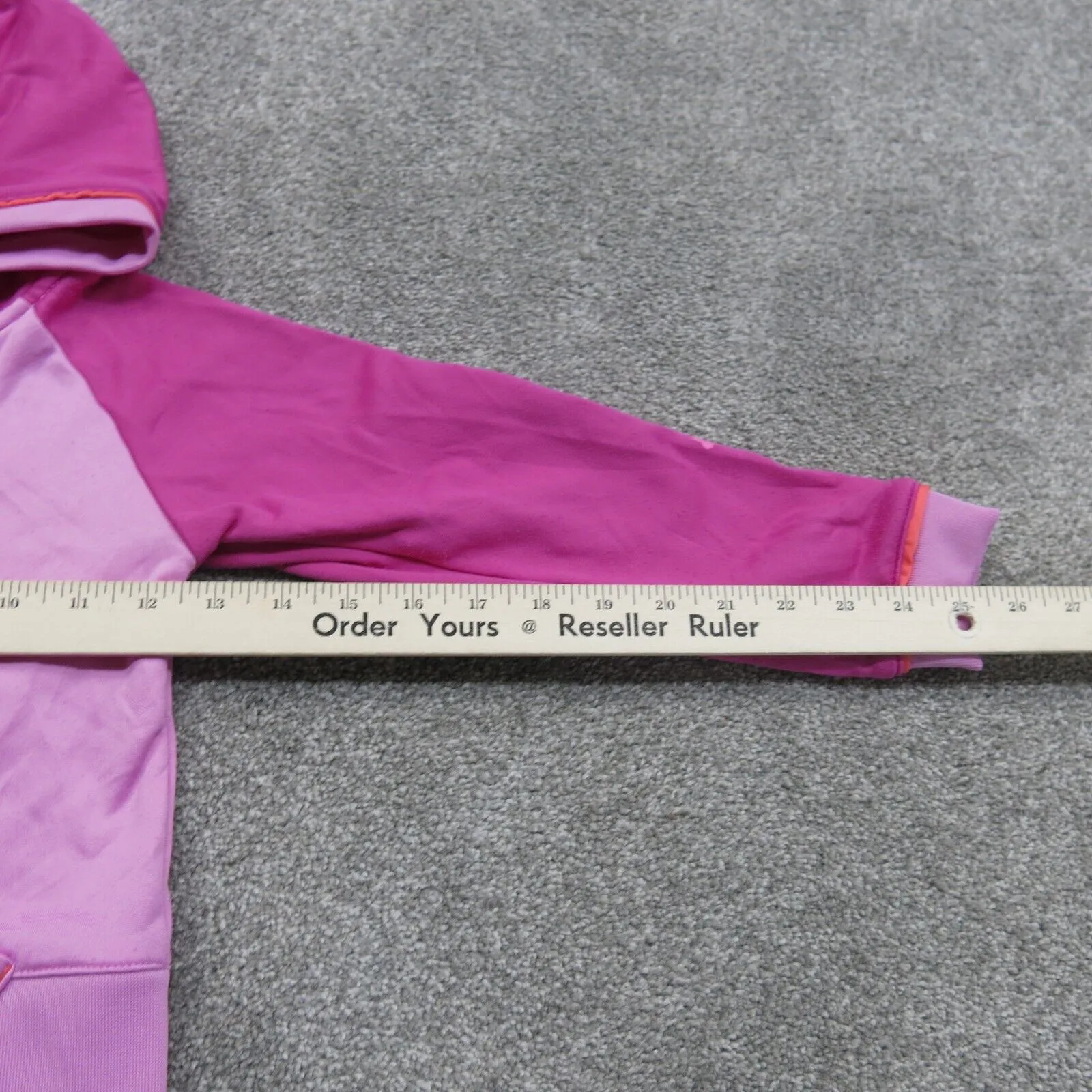 Adidas Jacket Girls Size 5 Pink Solid Long Sleeve Full Zip Up Outwear Jacket Log