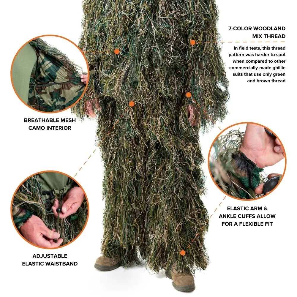 Arcturus Ultra-light Woodland Ghillie Suit - Adult