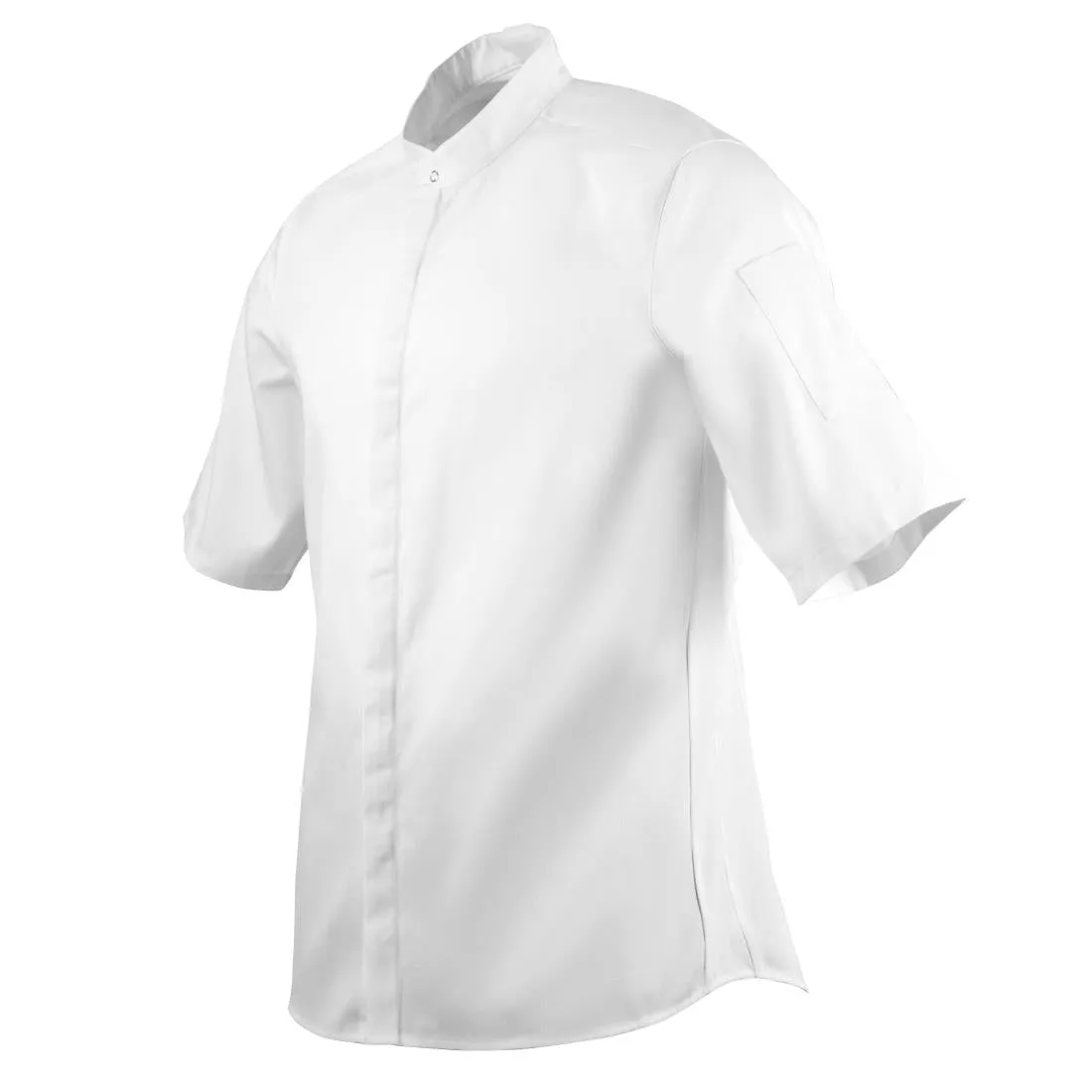 BB702-M Southside Band Collar Chefs Jacket White Size M