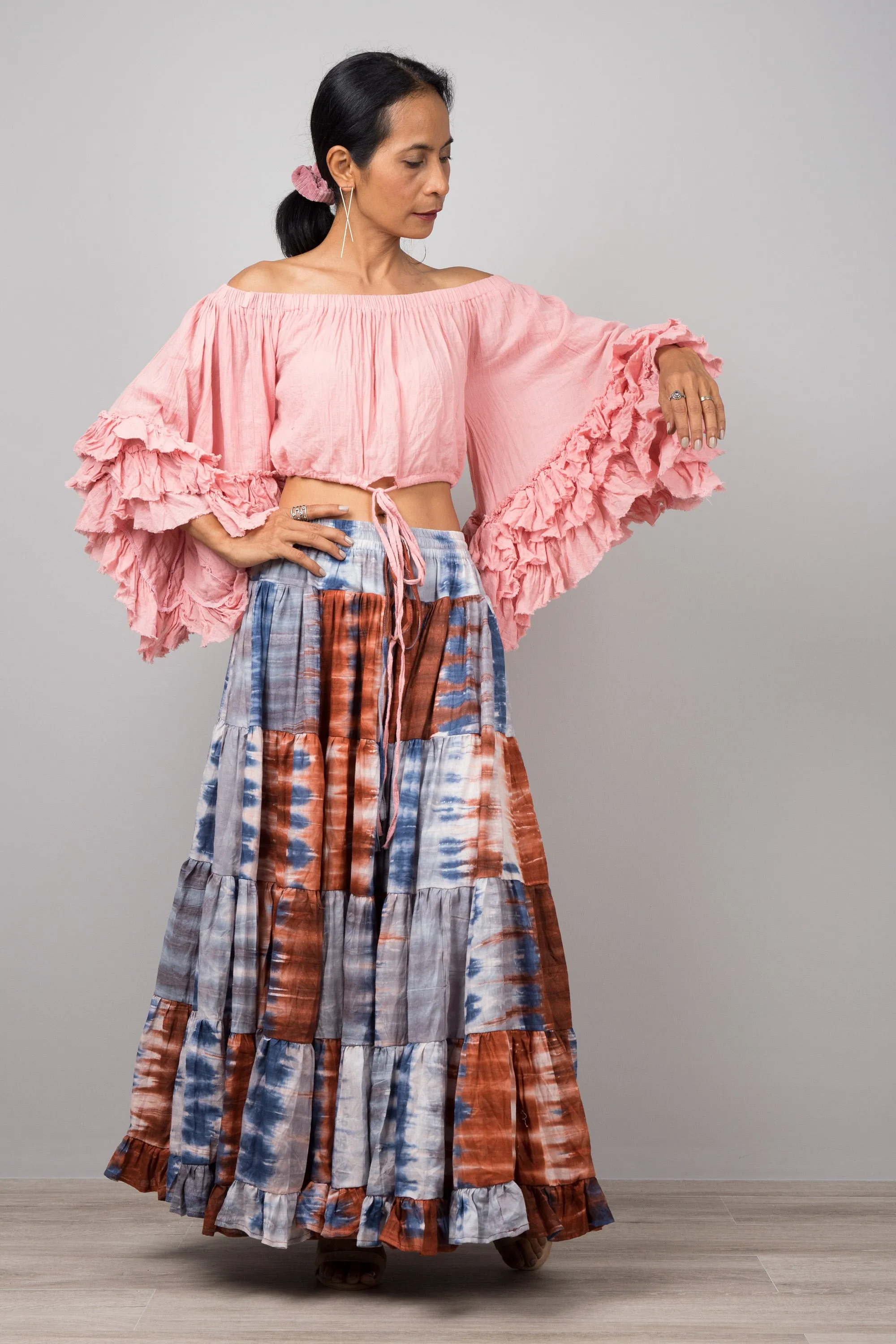 Boho cotton crop top