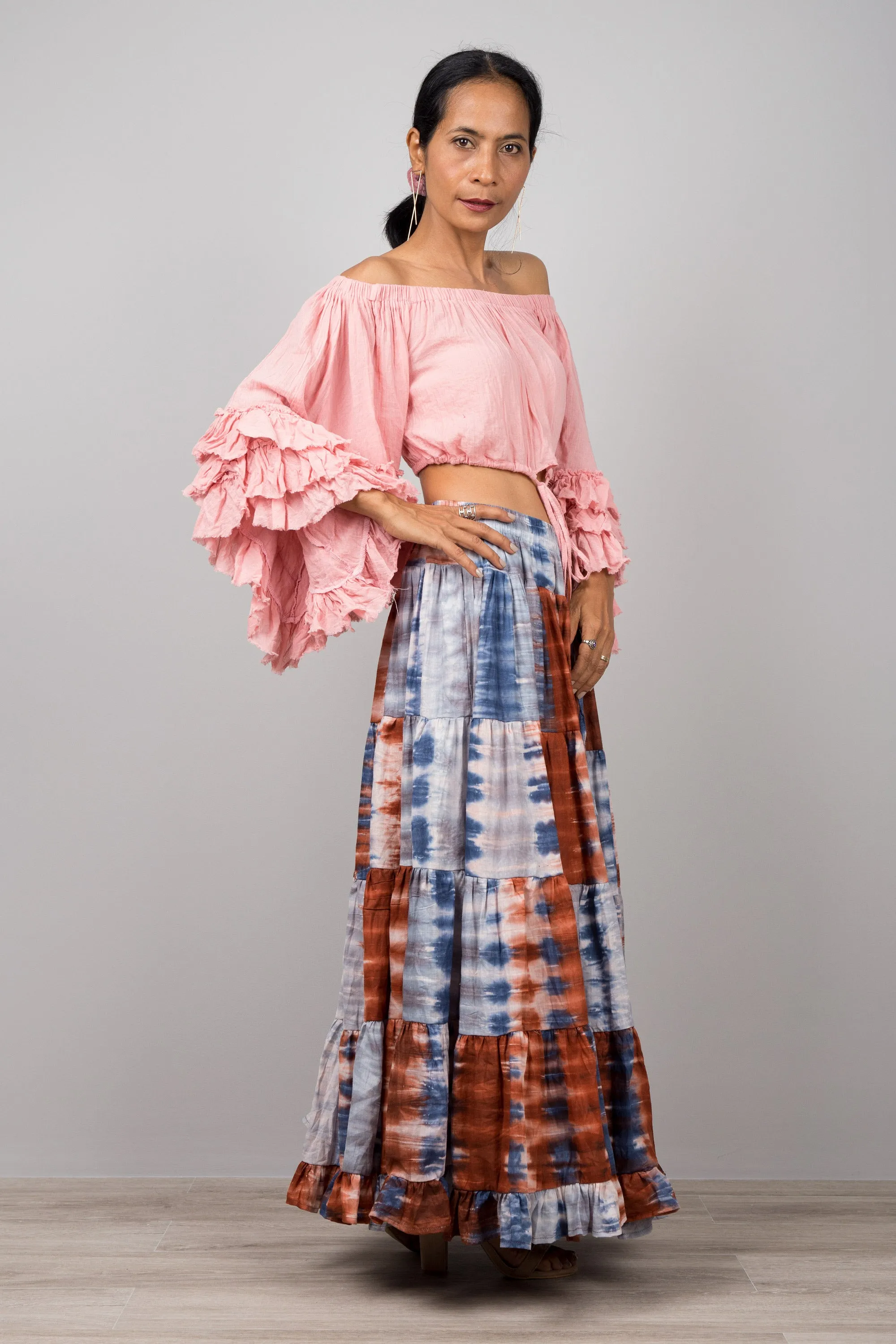 Boho cotton crop top