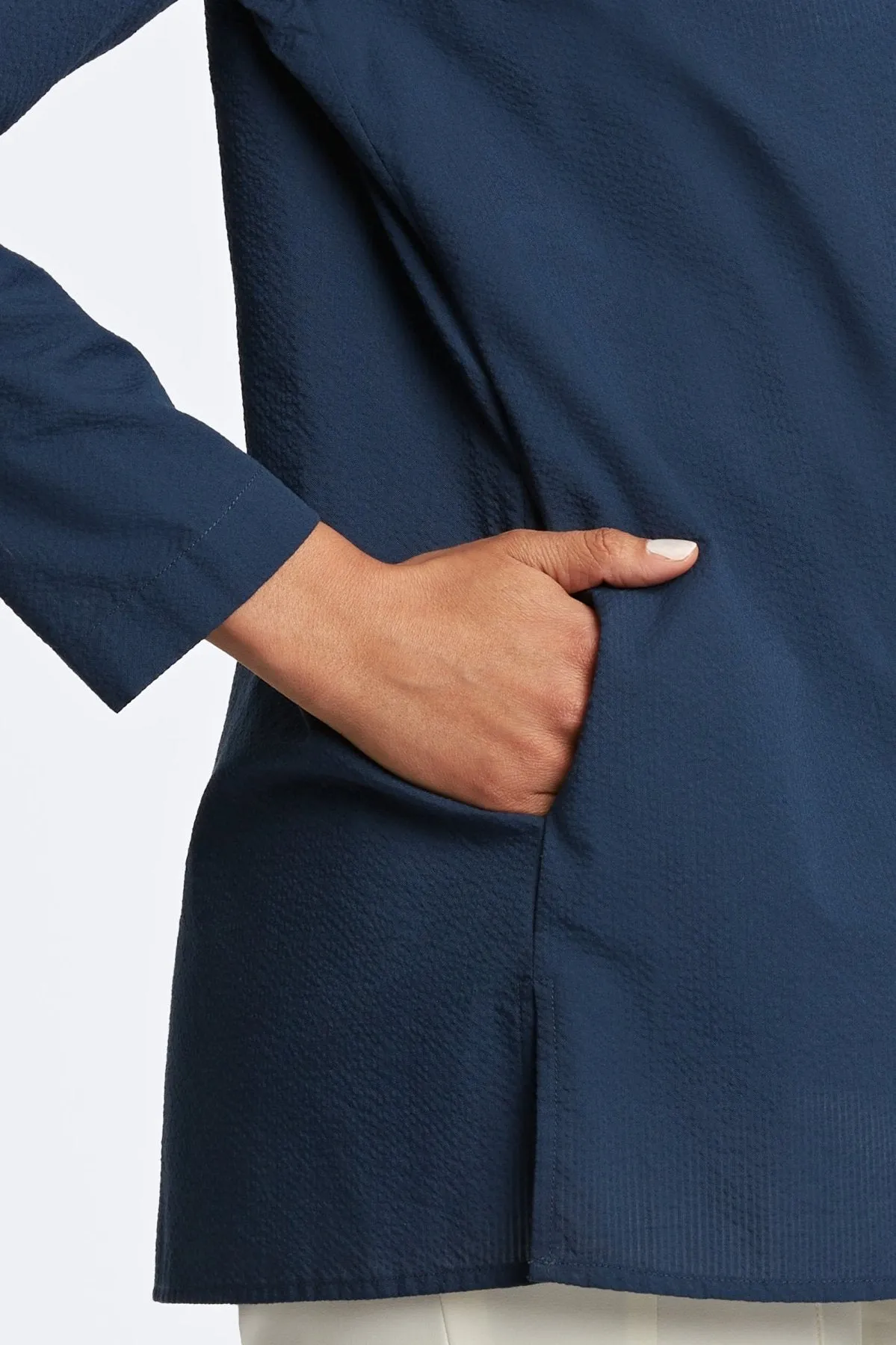 Carolina Seersucker Shirt Jacket