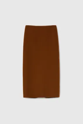 Double wool pencil skirt