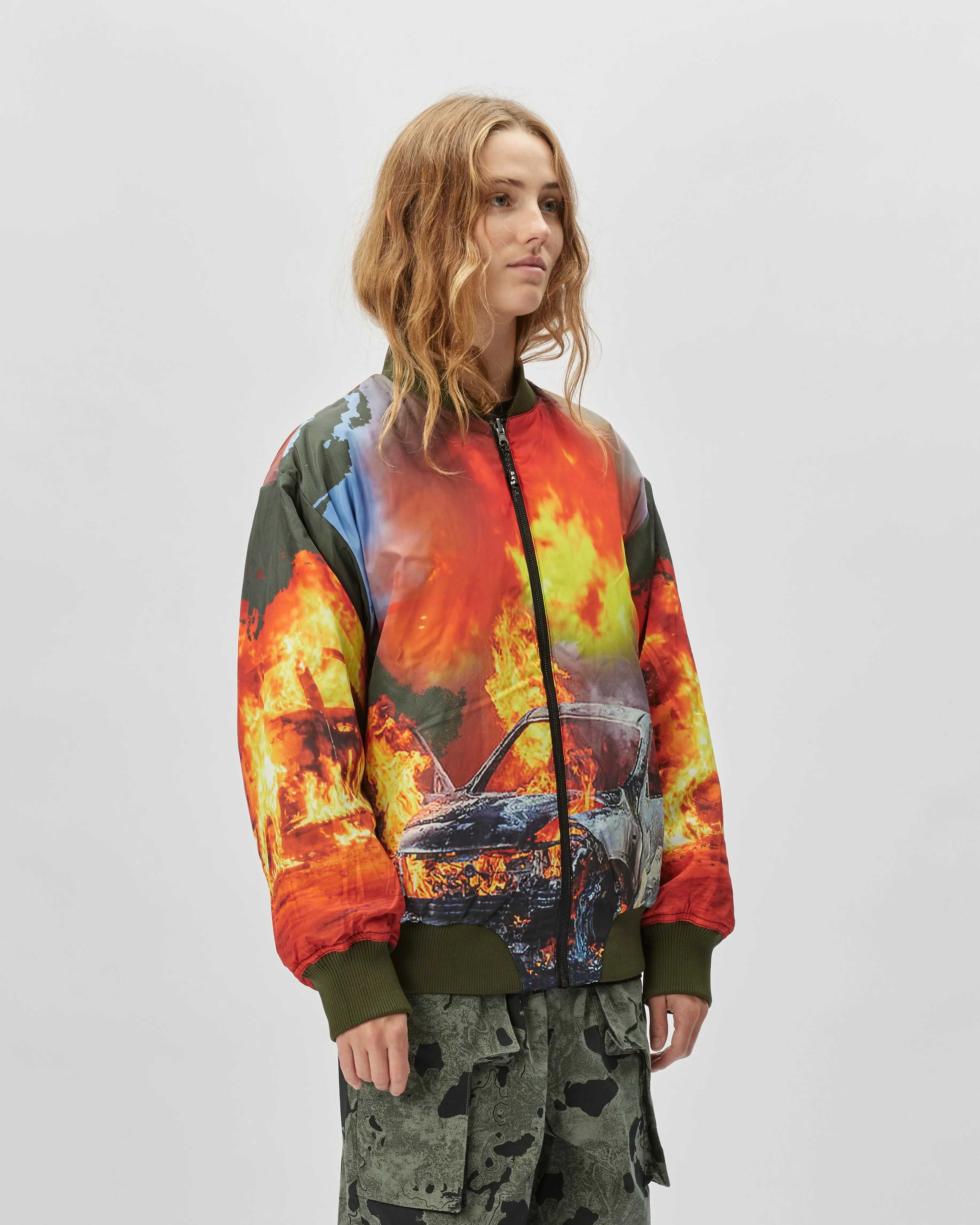 Engulfed Reversible Bomber Jacket