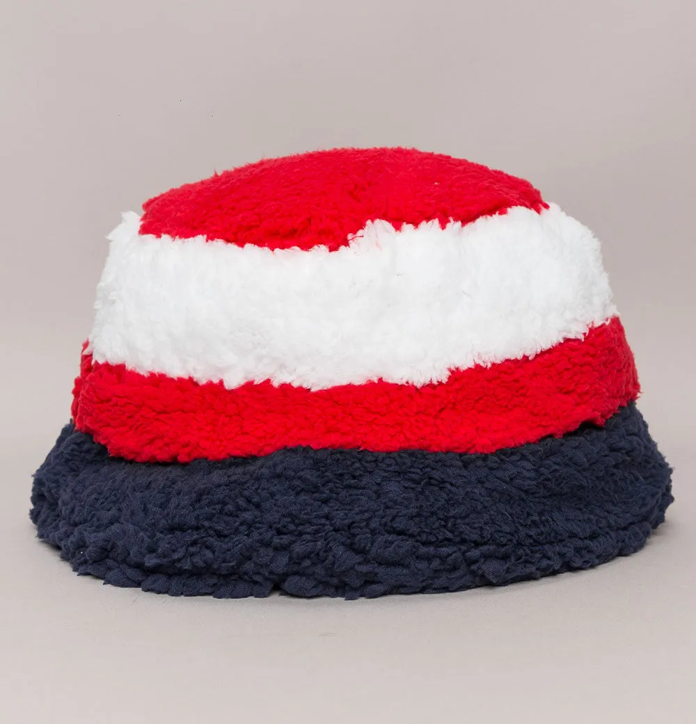 Fila Vintage Chanley Sherpa Bucket Hat Red