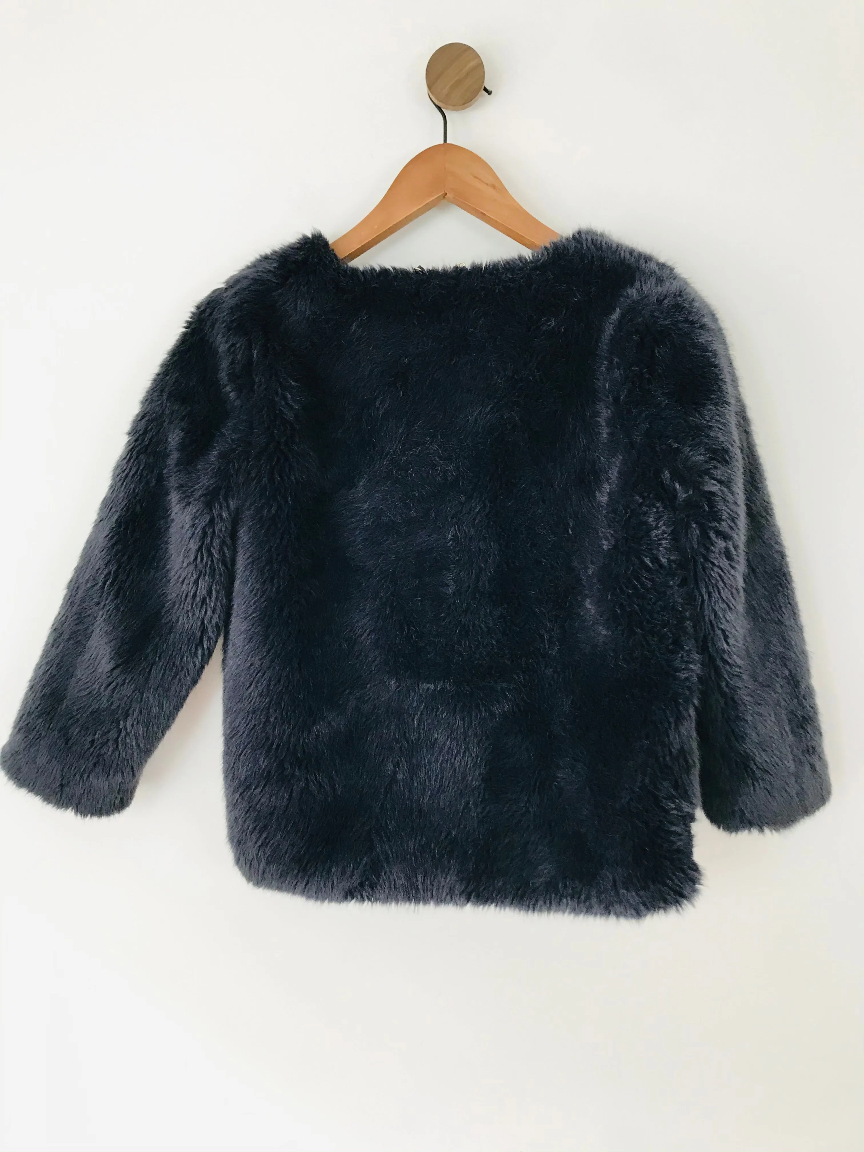Formula Joven Women's Faux Fur Teddy Cropped Jacket | 38 UK10 | Blue