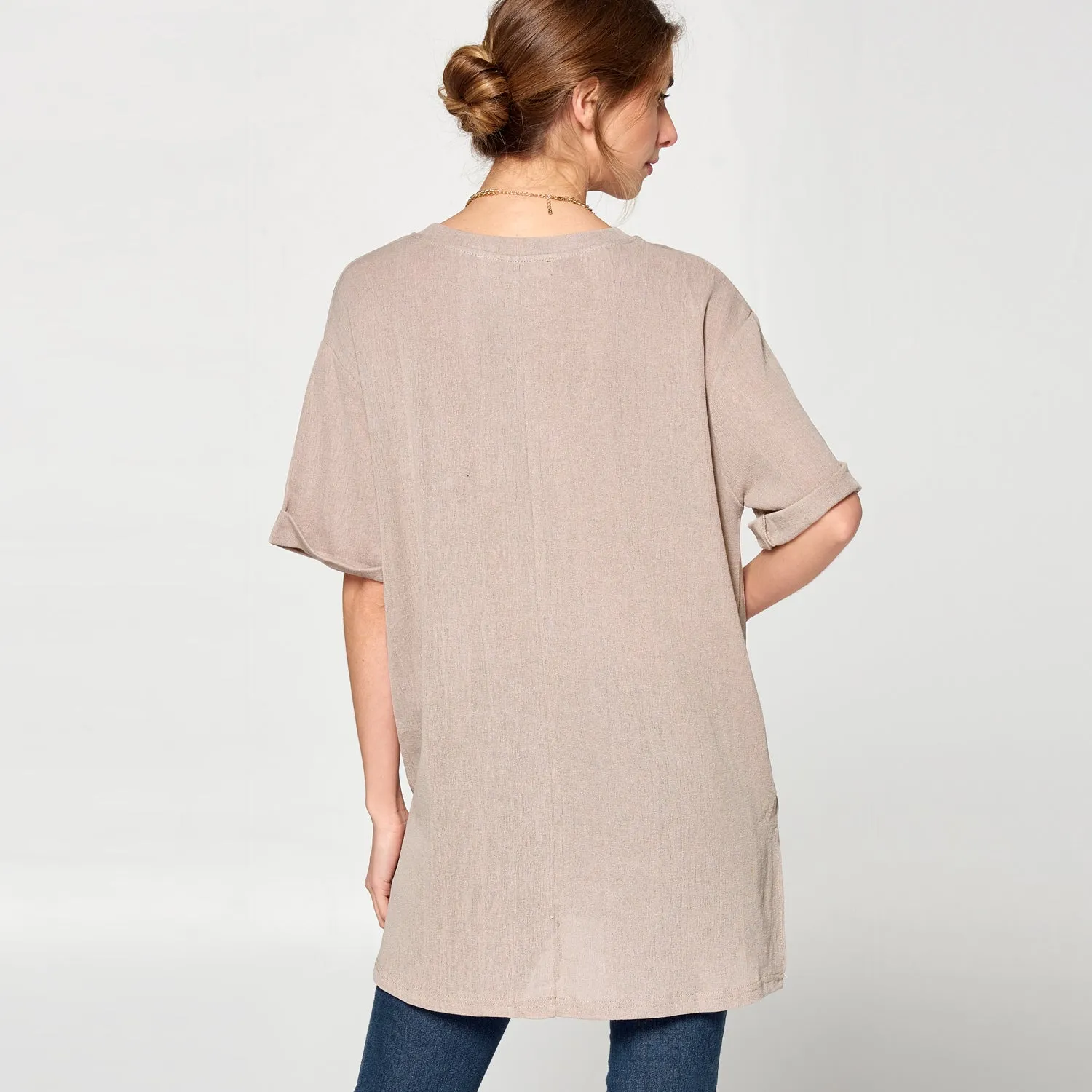 Gathered Side Knit Top