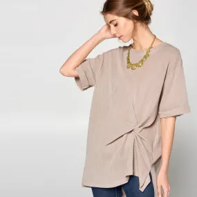 Gathered Side Knit Top