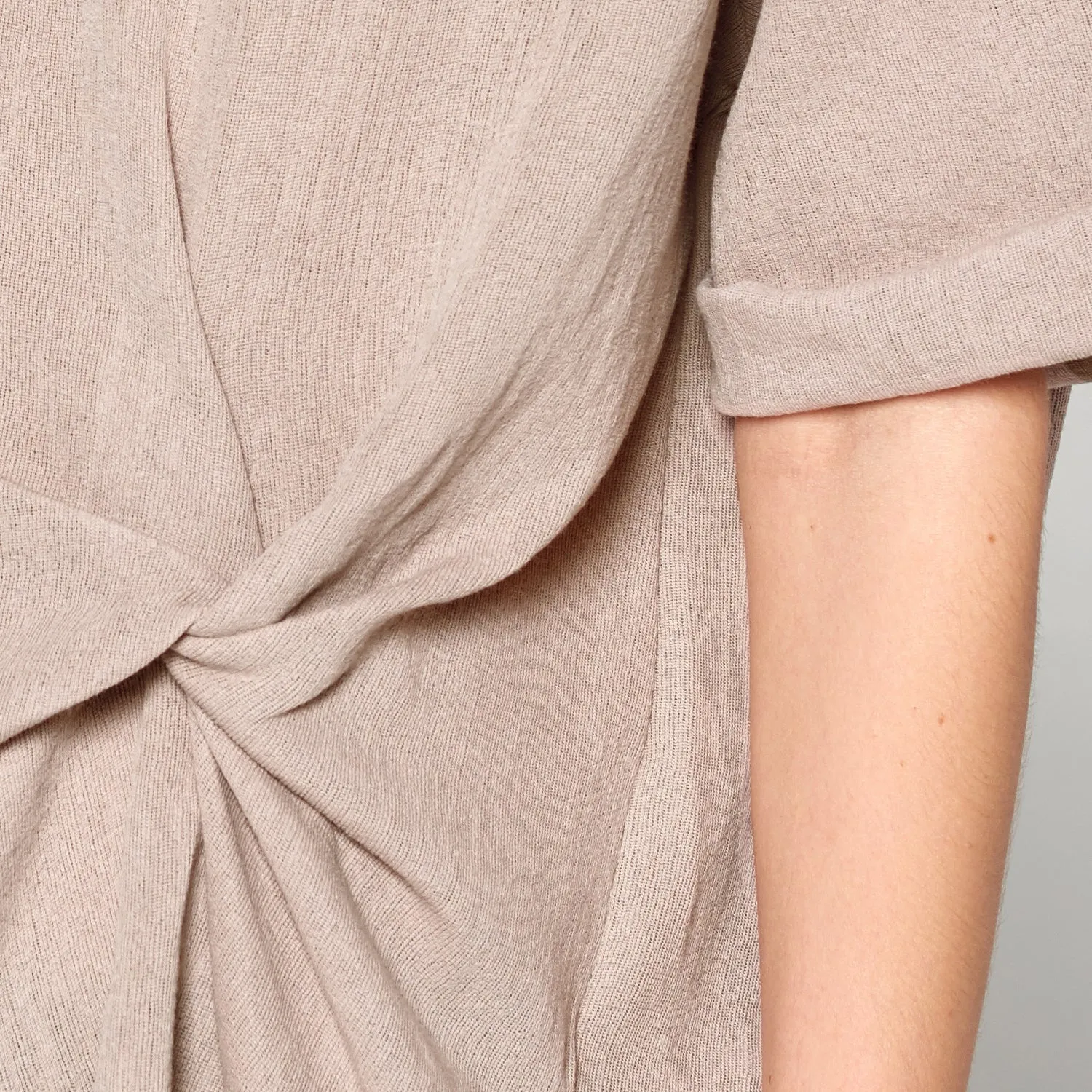 Gathered Side Knit Top