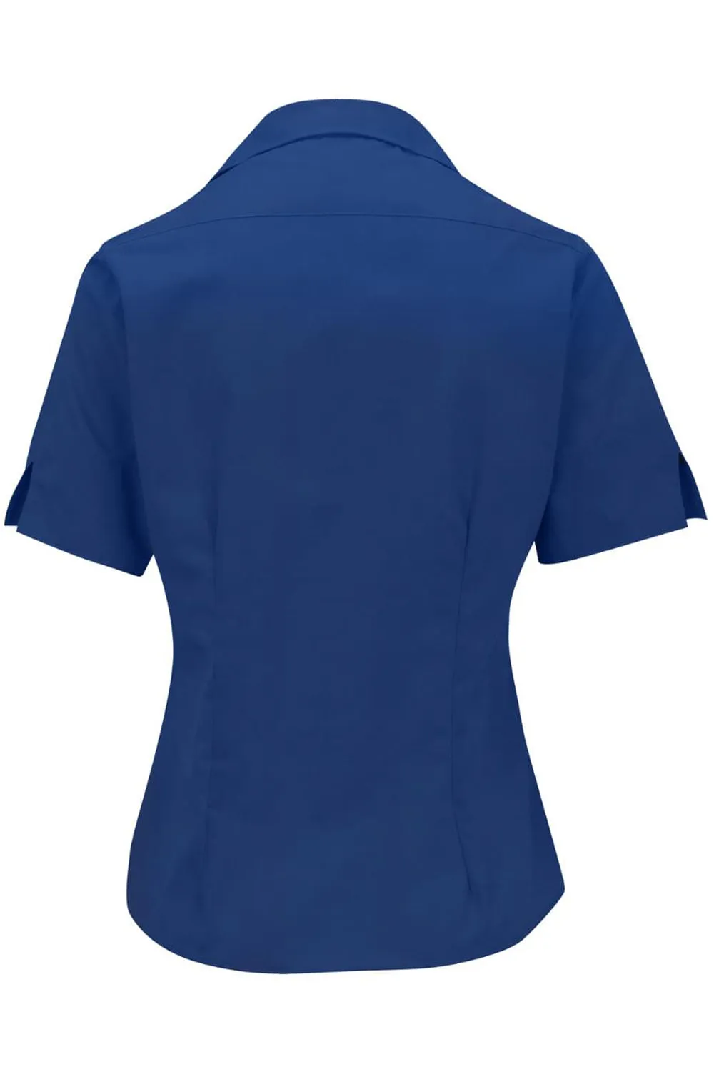 Ladies' Short Sleeve Poplin - Royal Blue
