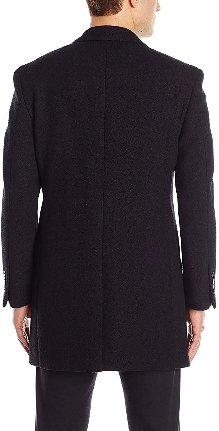 Michael Kors Men's Twill Fabric Slim-Fit Overcoat
