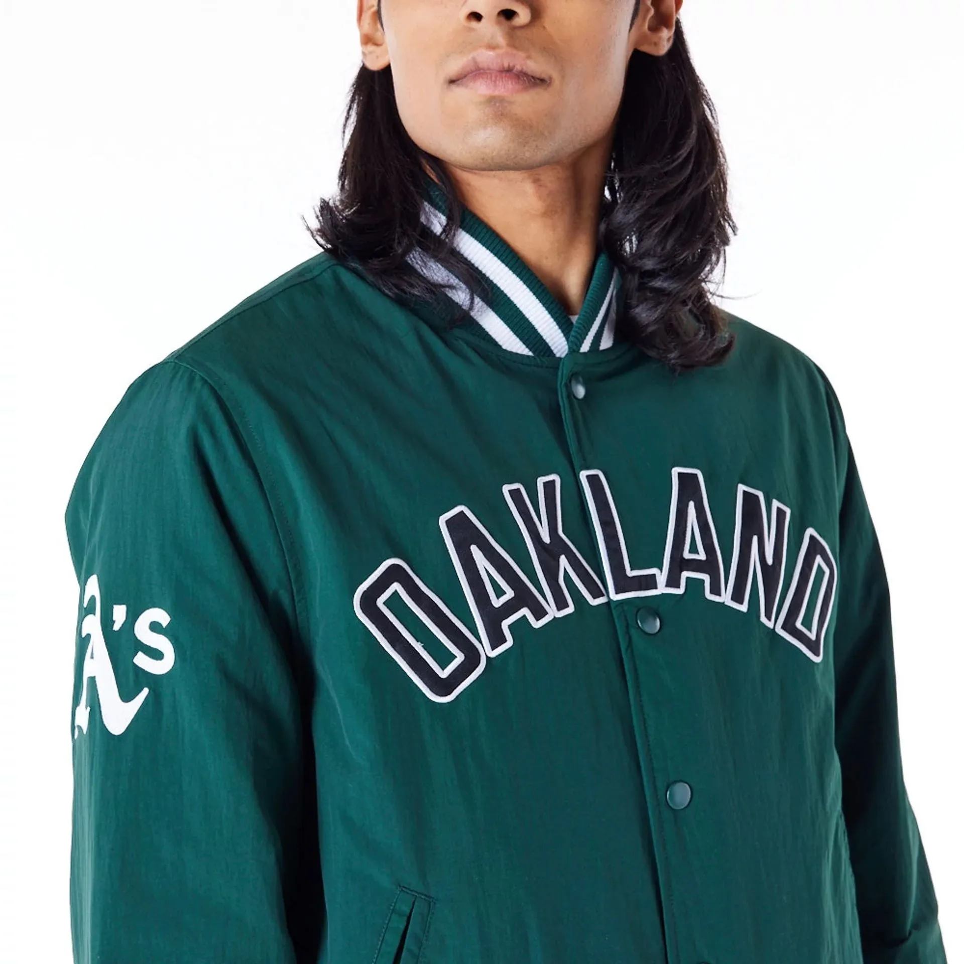 Oakland Athletics MLB Wordmark Dark Green Bomber Jacket
