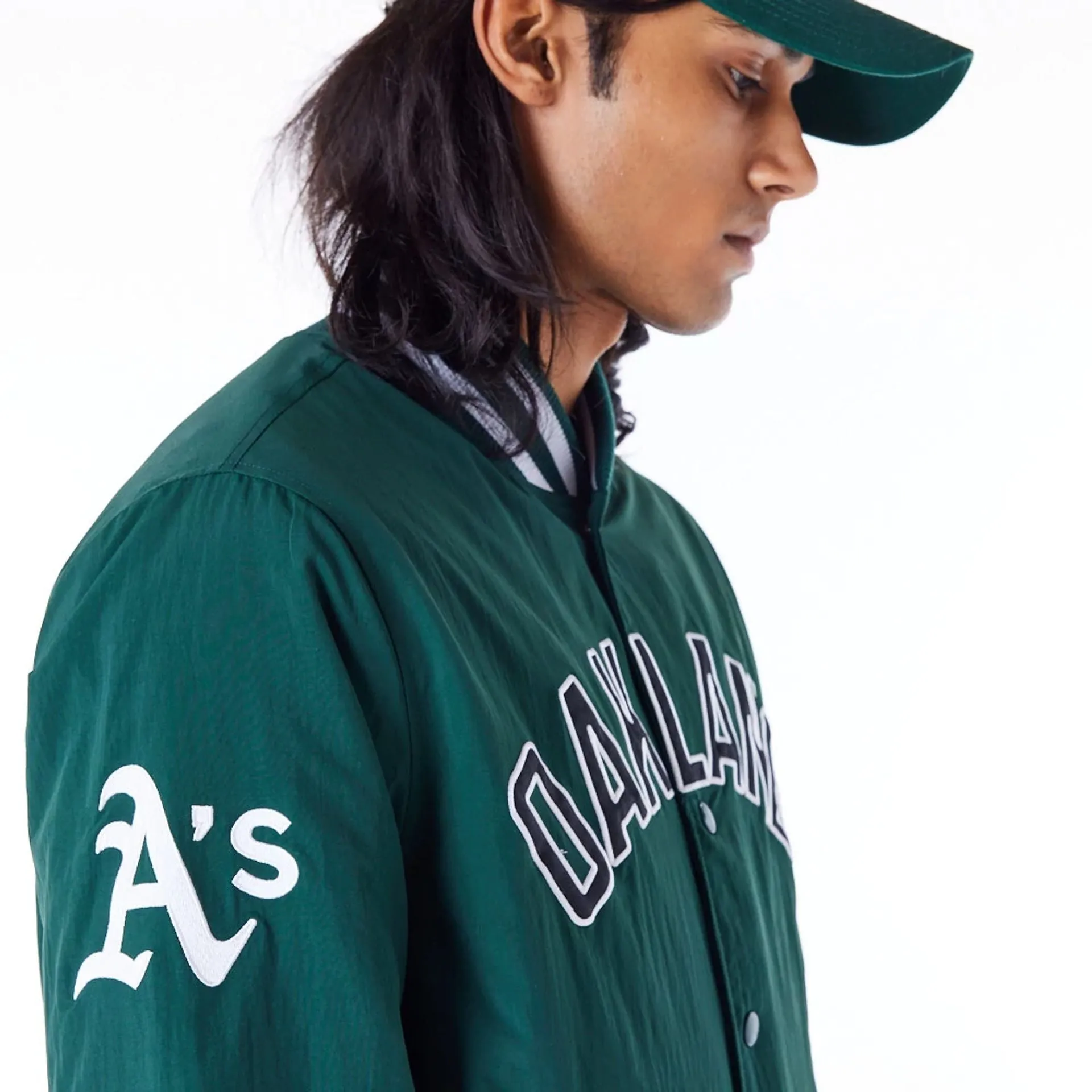 Oakland Athletics MLB Wordmark Dark Green Bomber Jacket
