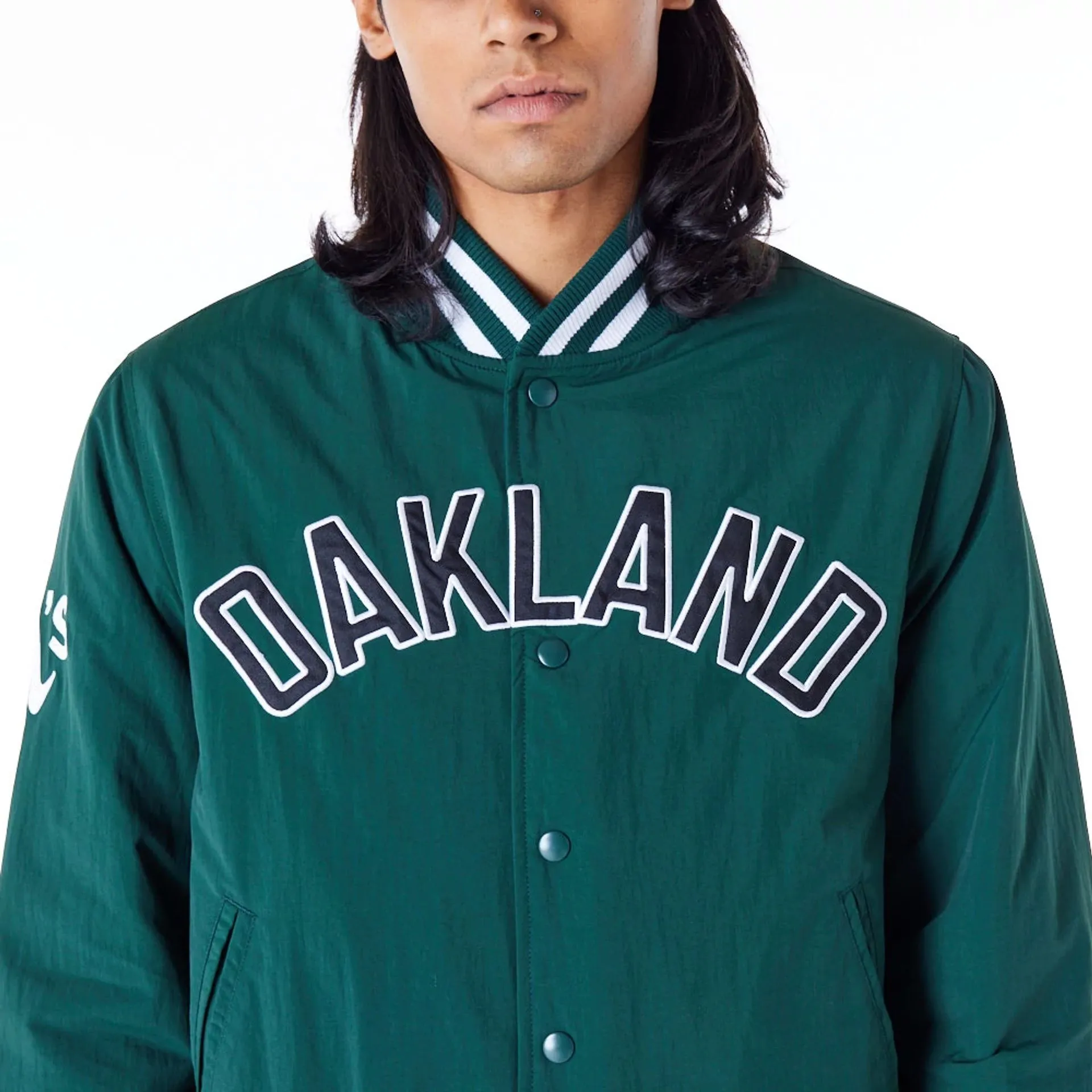 Oakland Athletics MLB Wordmark Dark Green Bomber Jacket
