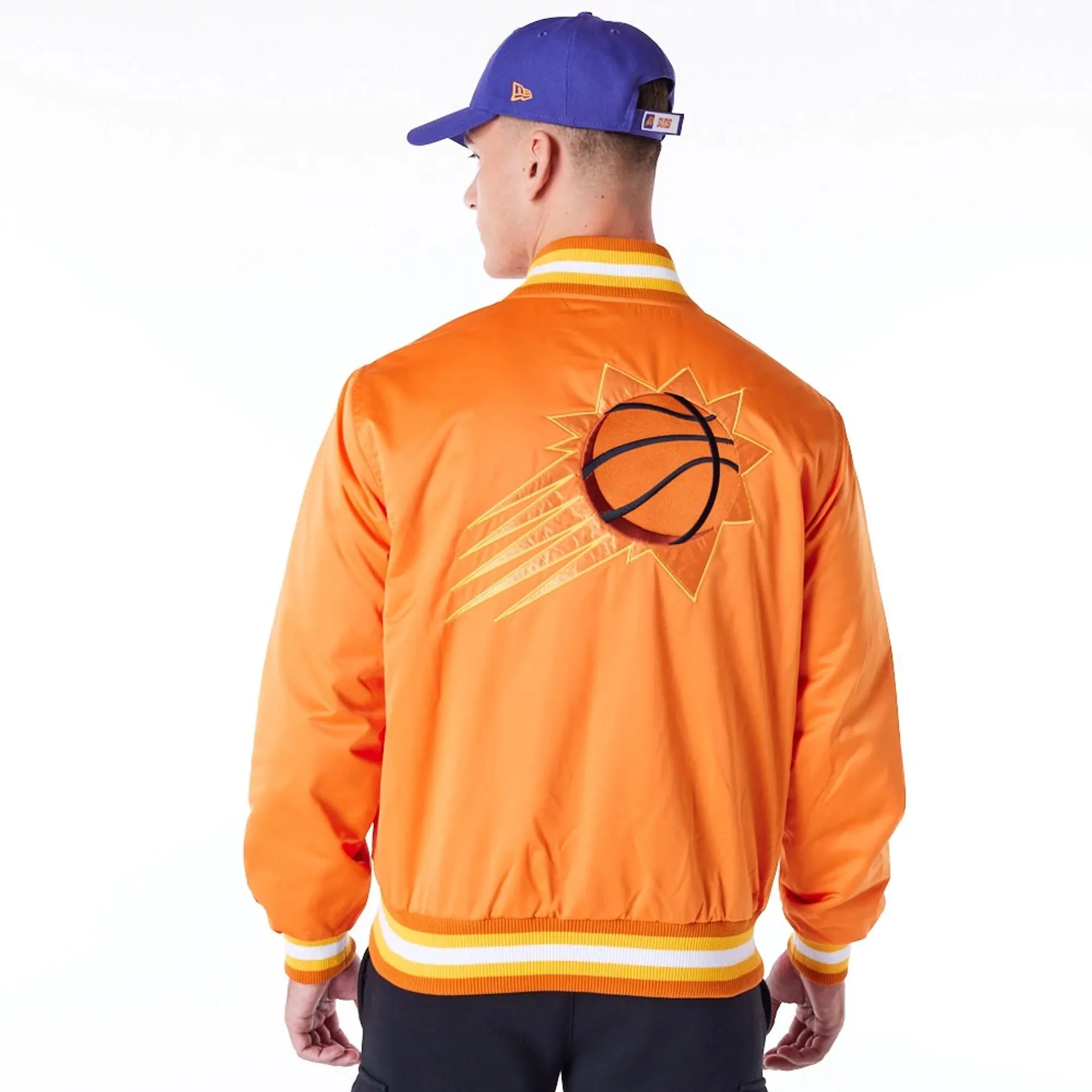 Phoenix Suns NBA Satin Orange Bomber Jacket