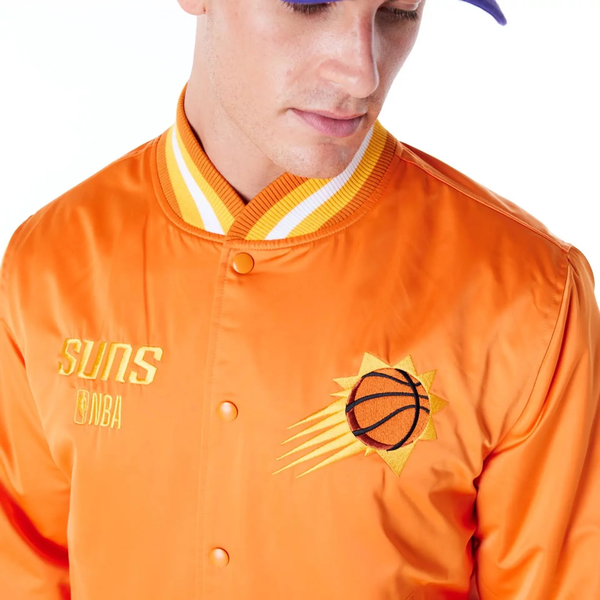 Phoenix Suns NBA Satin Orange Bomber Jacket