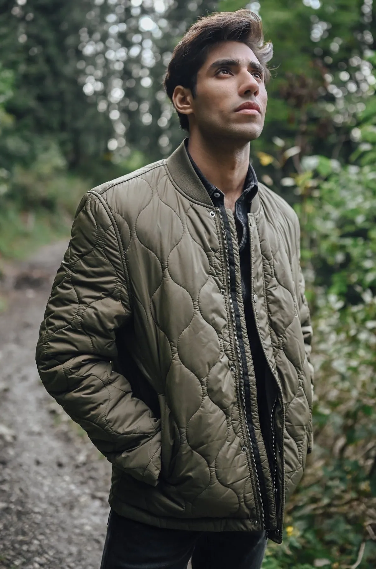 Quilted Bomber Jacket