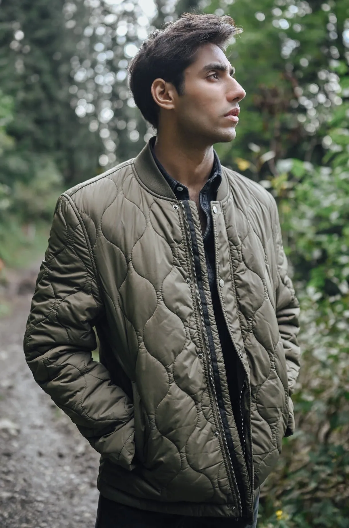Quilted Bomber Jacket