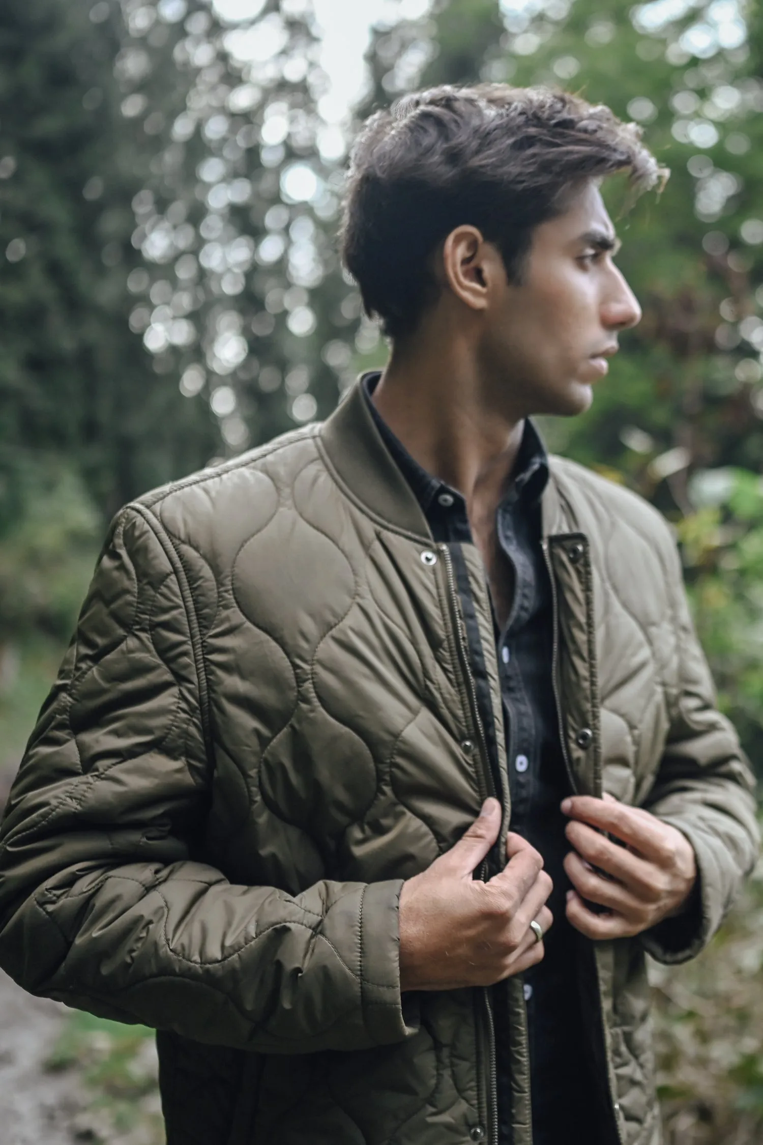 Quilted Bomber Jacket