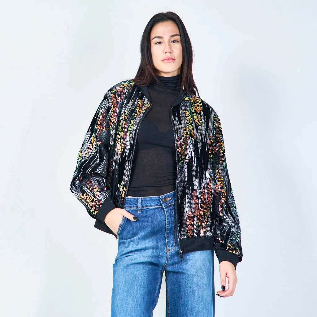 Sequin bomber jacket wholesale