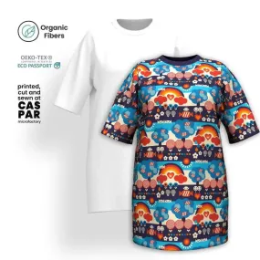 SWEET DAYS blue - T-shirt dress (organic cotton)