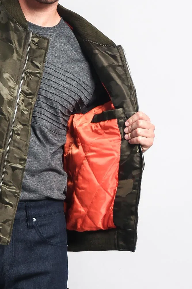Tonal Camo Bomber Flight Jacket