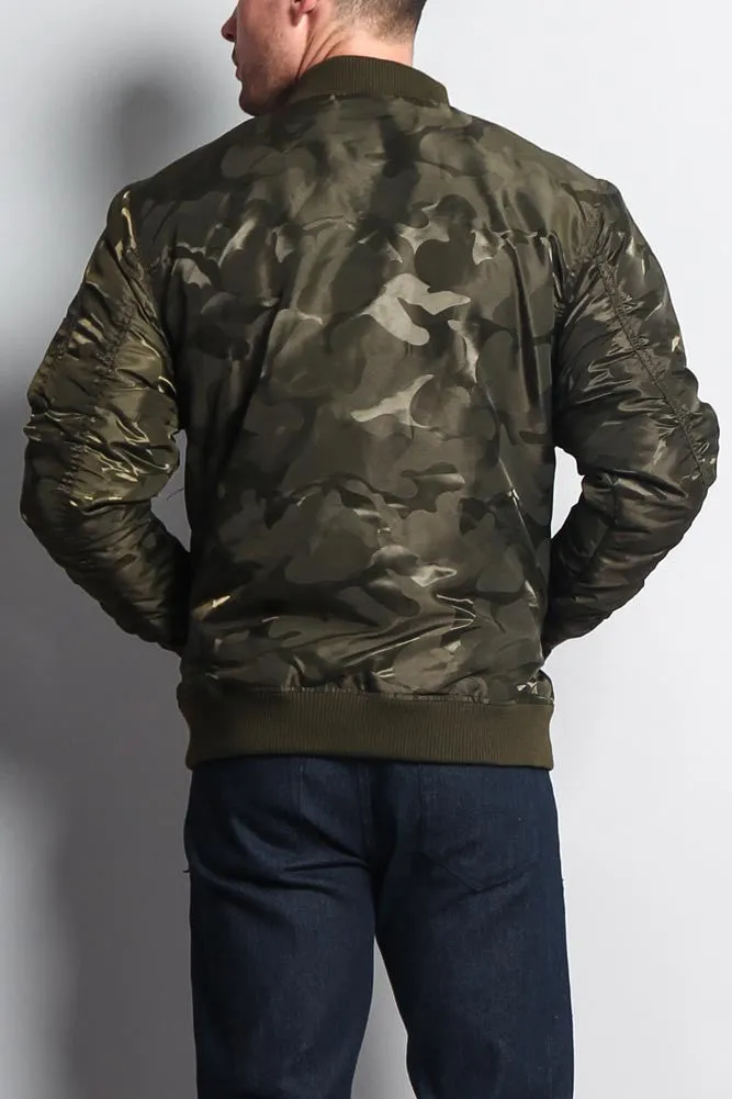Tonal Camo Bomber Flight Jacket