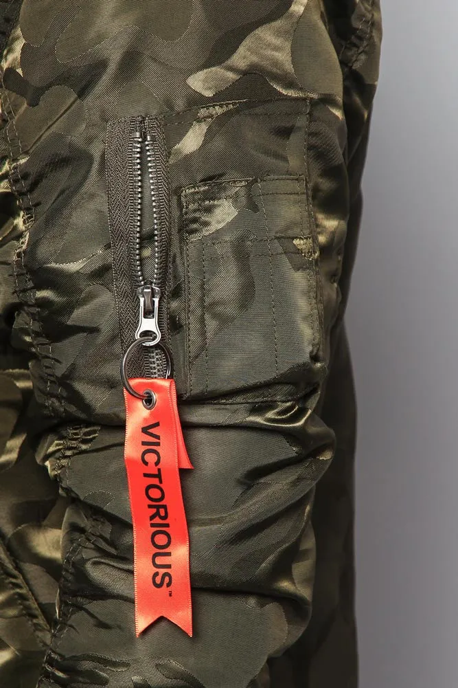 Tonal Camo Bomber Flight Jacket
