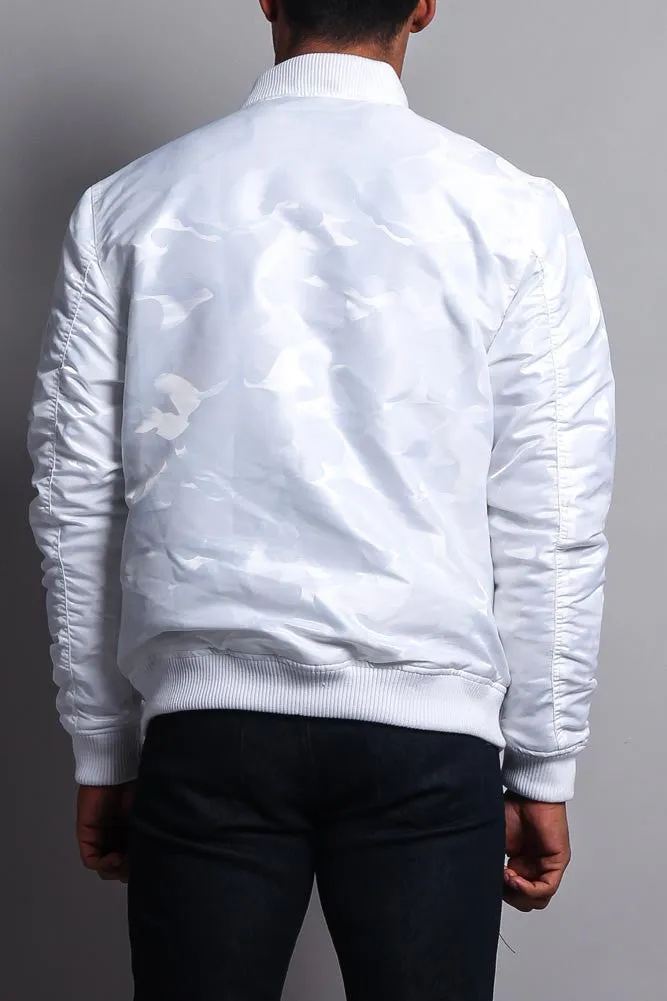 Tonal Camo Bomber Flight Jacket