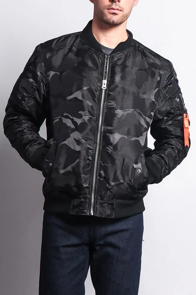 Tonal Camo Bomber Flight Jacket
