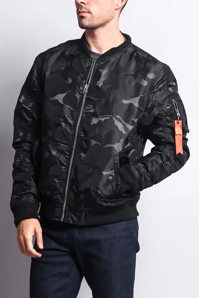 Tonal Camo Bomber Flight Jacket