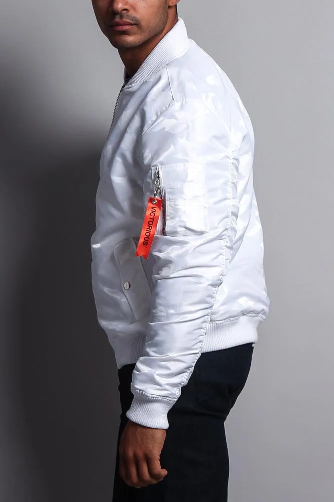 Tonal Camo Bomber Flight Jacket