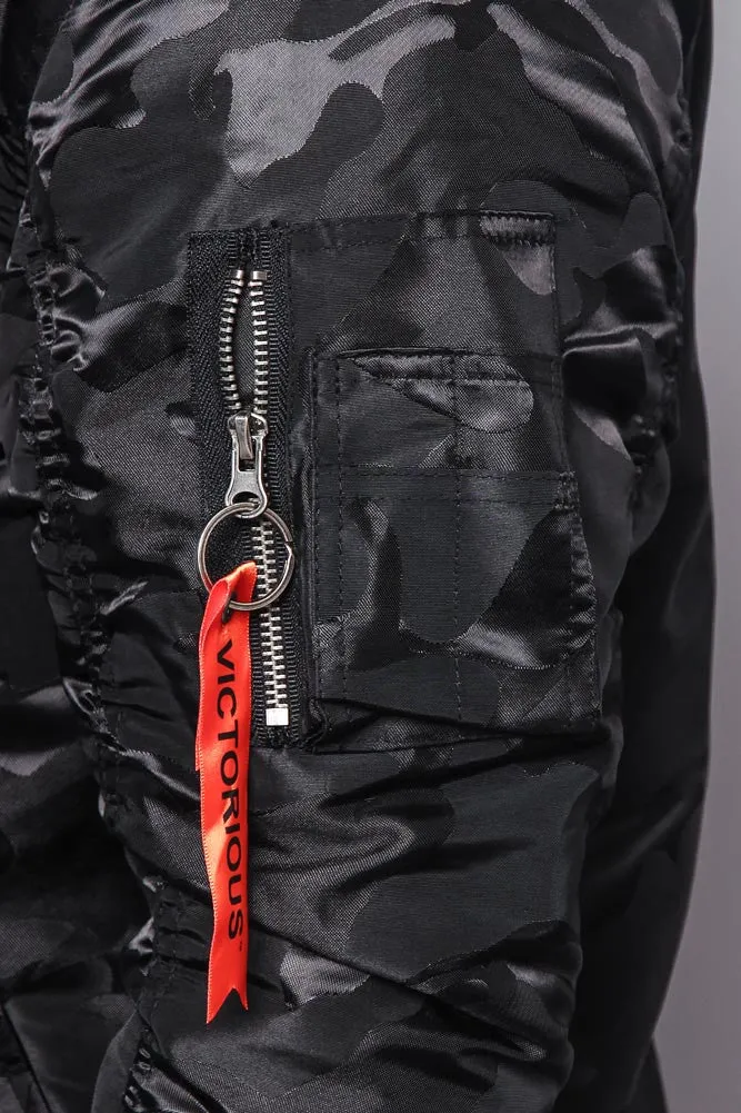 Tonal Camo Bomber Flight Jacket