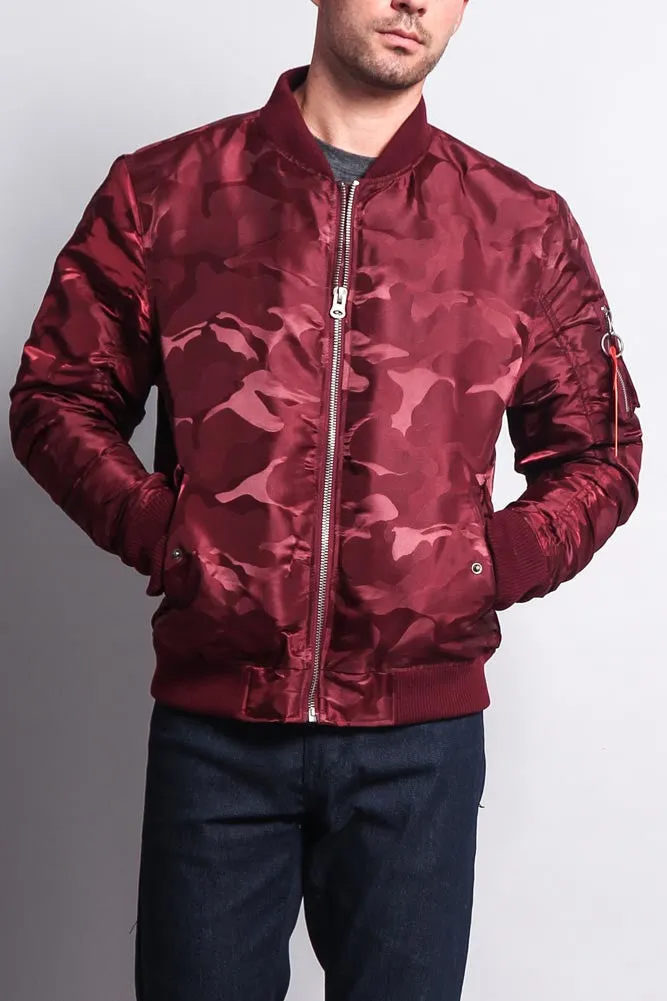 Tonal Camo Bomber Flight Jacket