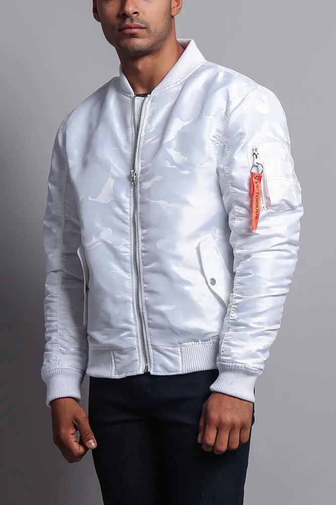 Tonal Camo Bomber Flight Jacket