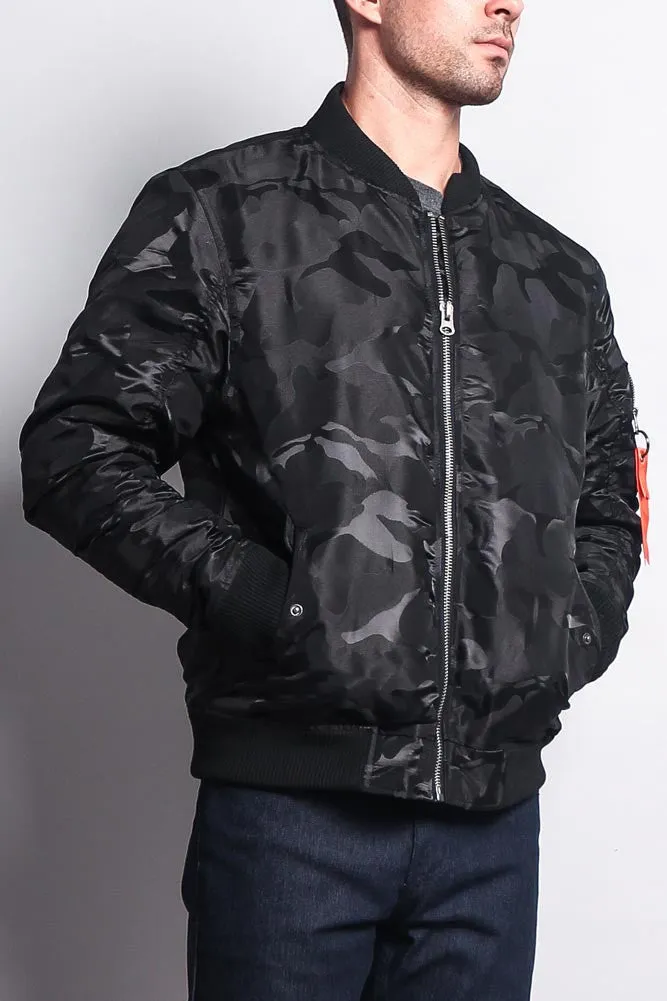 Tonal Camo Bomber Flight Jacket
