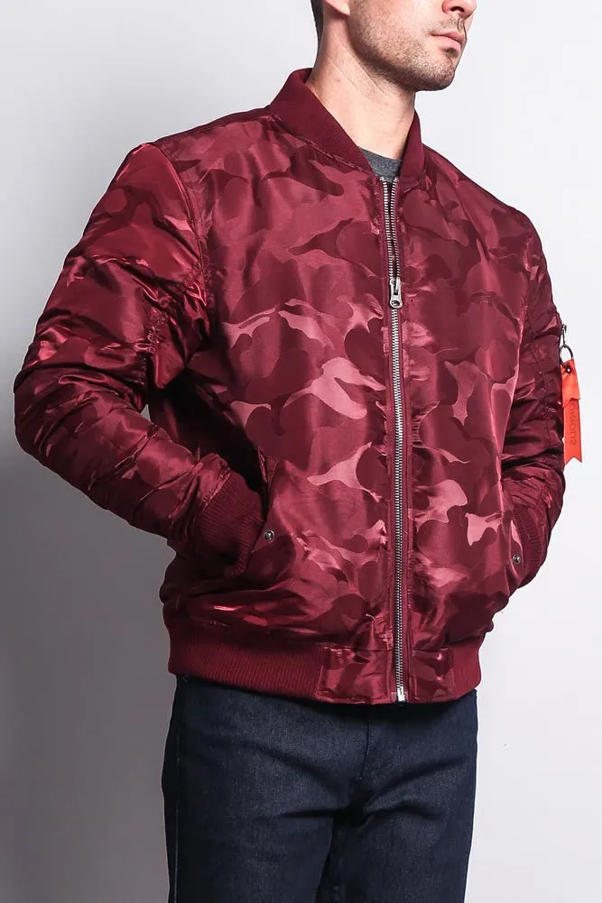 Tonal Camo Bomber Flight Jacket