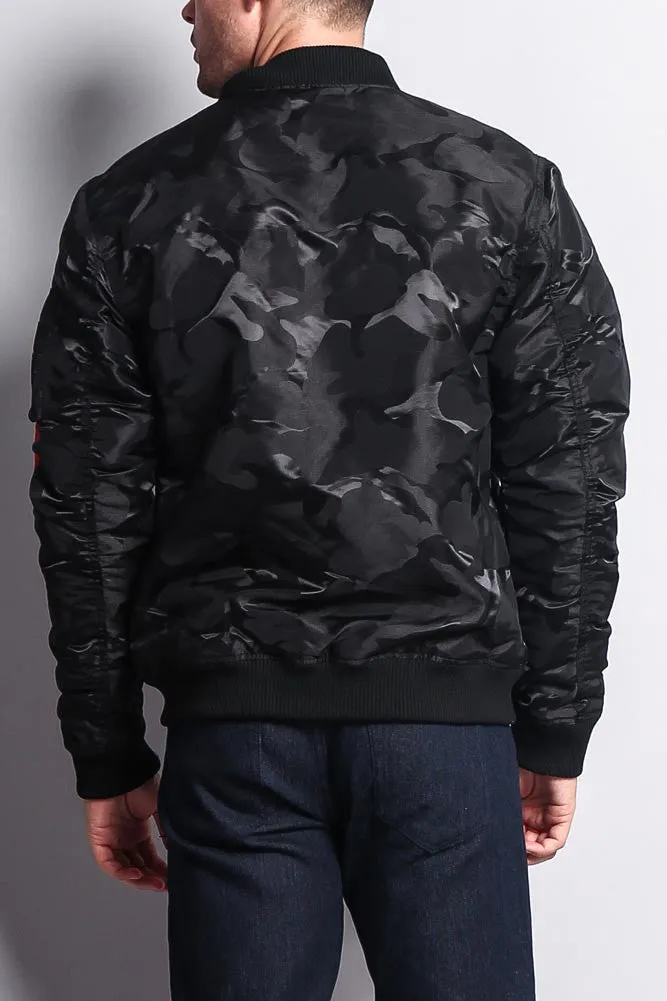Tonal Camo Bomber Flight Jacket