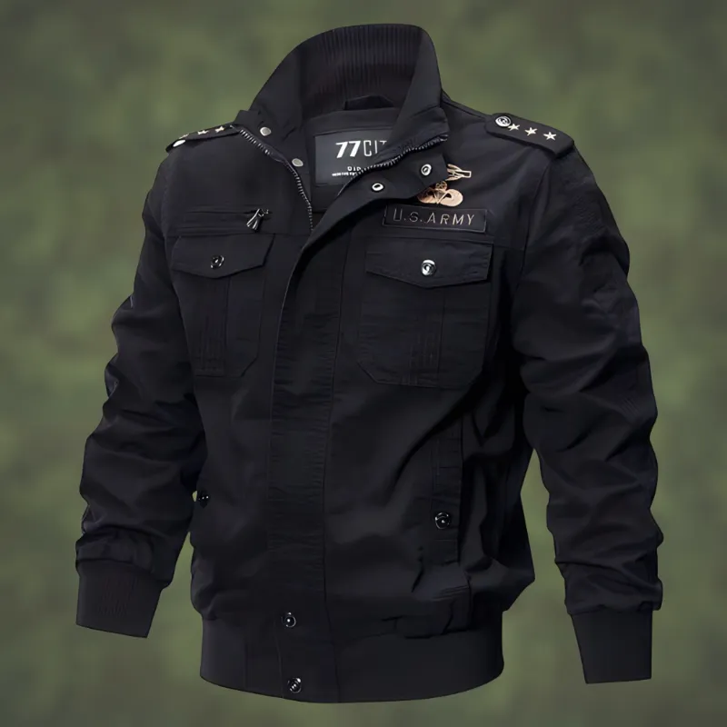 Varsity Army Bomber Jacket for Men | Perfect for Casual Days