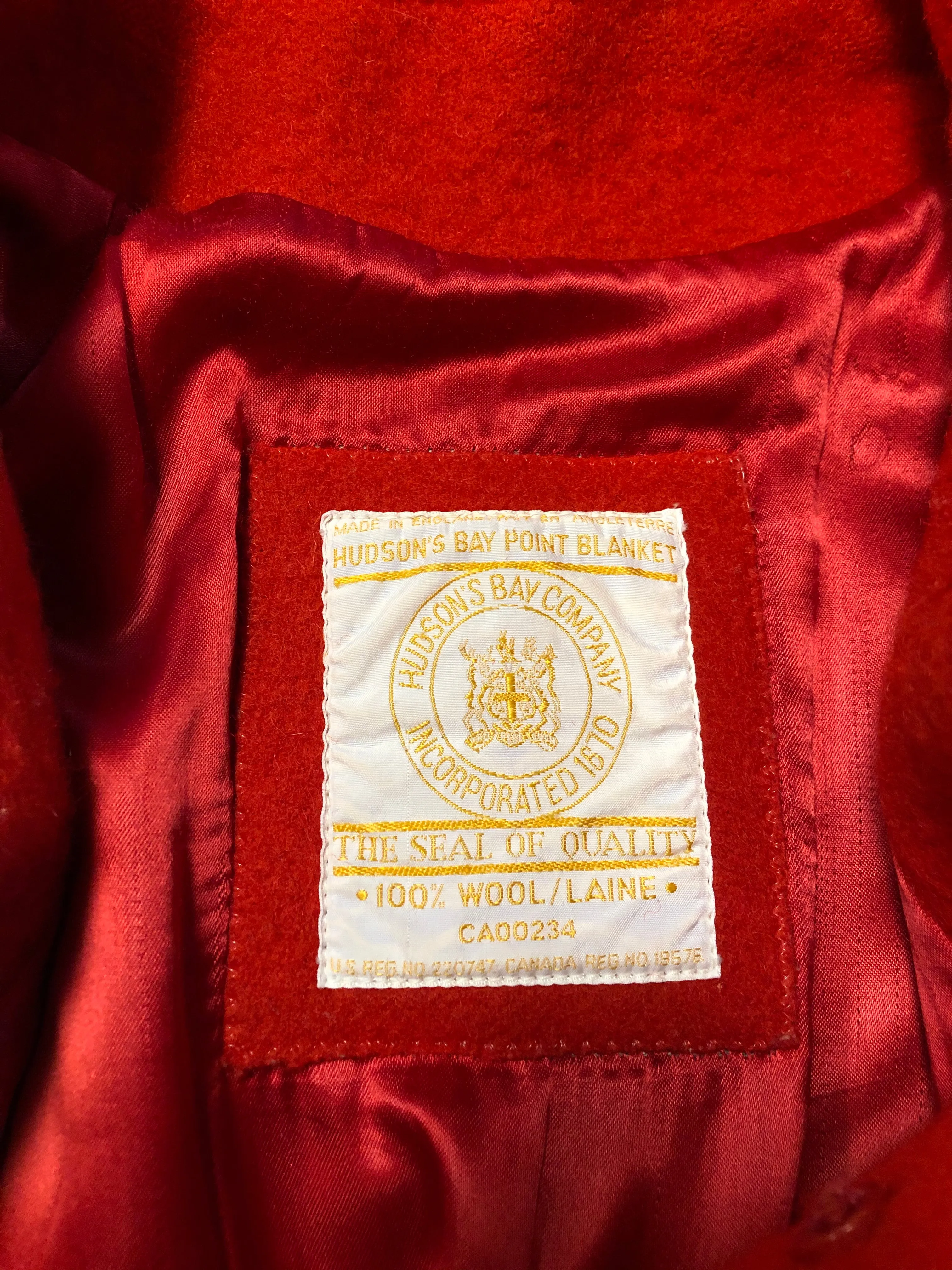 Vintage Hudson's Bay Company Red Point Blanket Coat SOLD