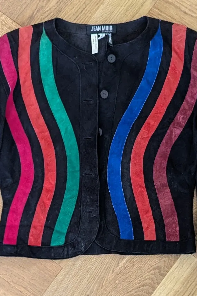 Vintage Jean Muir Suede Rainbow Jacket