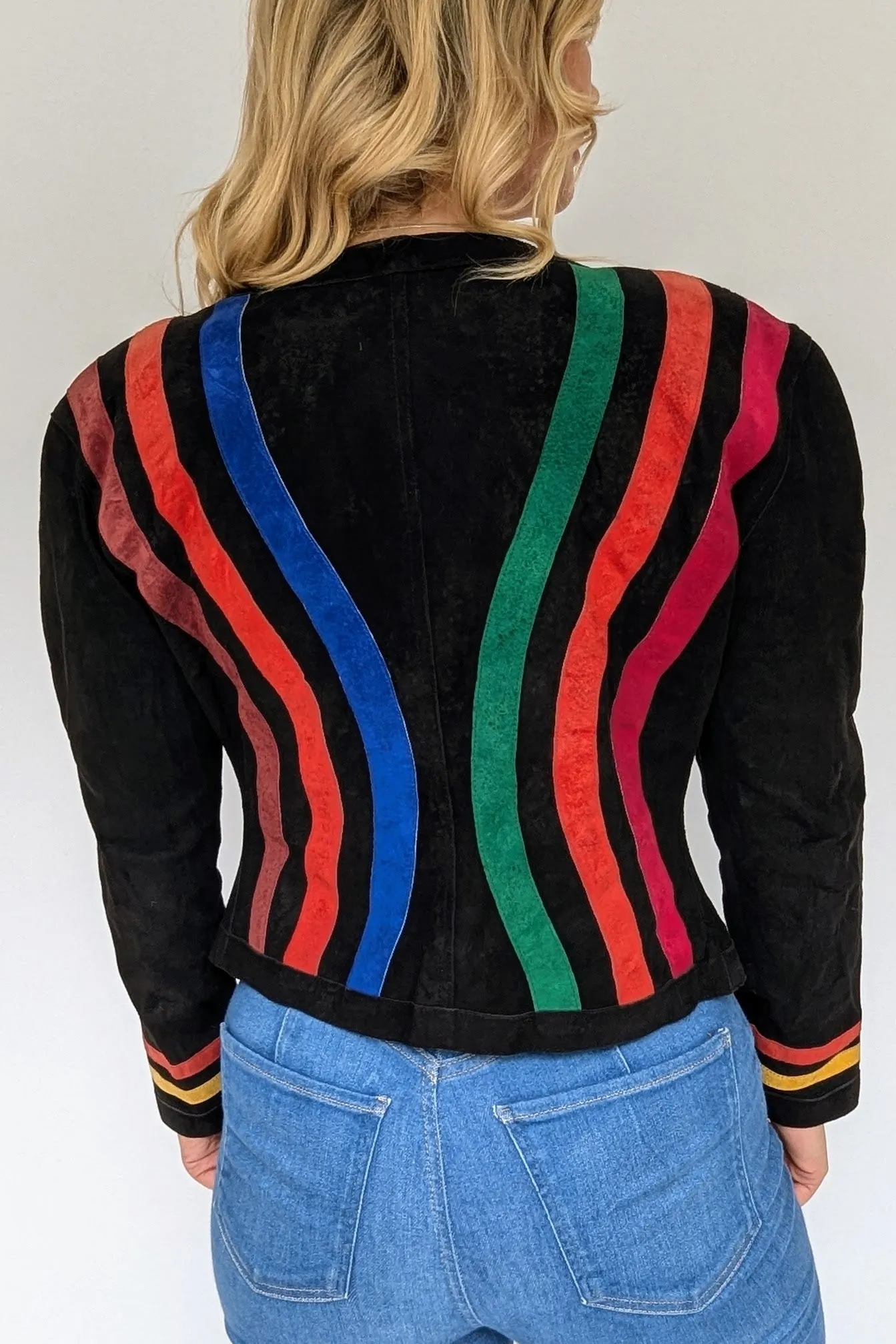 Vintage Jean Muir Suede Rainbow Jacket