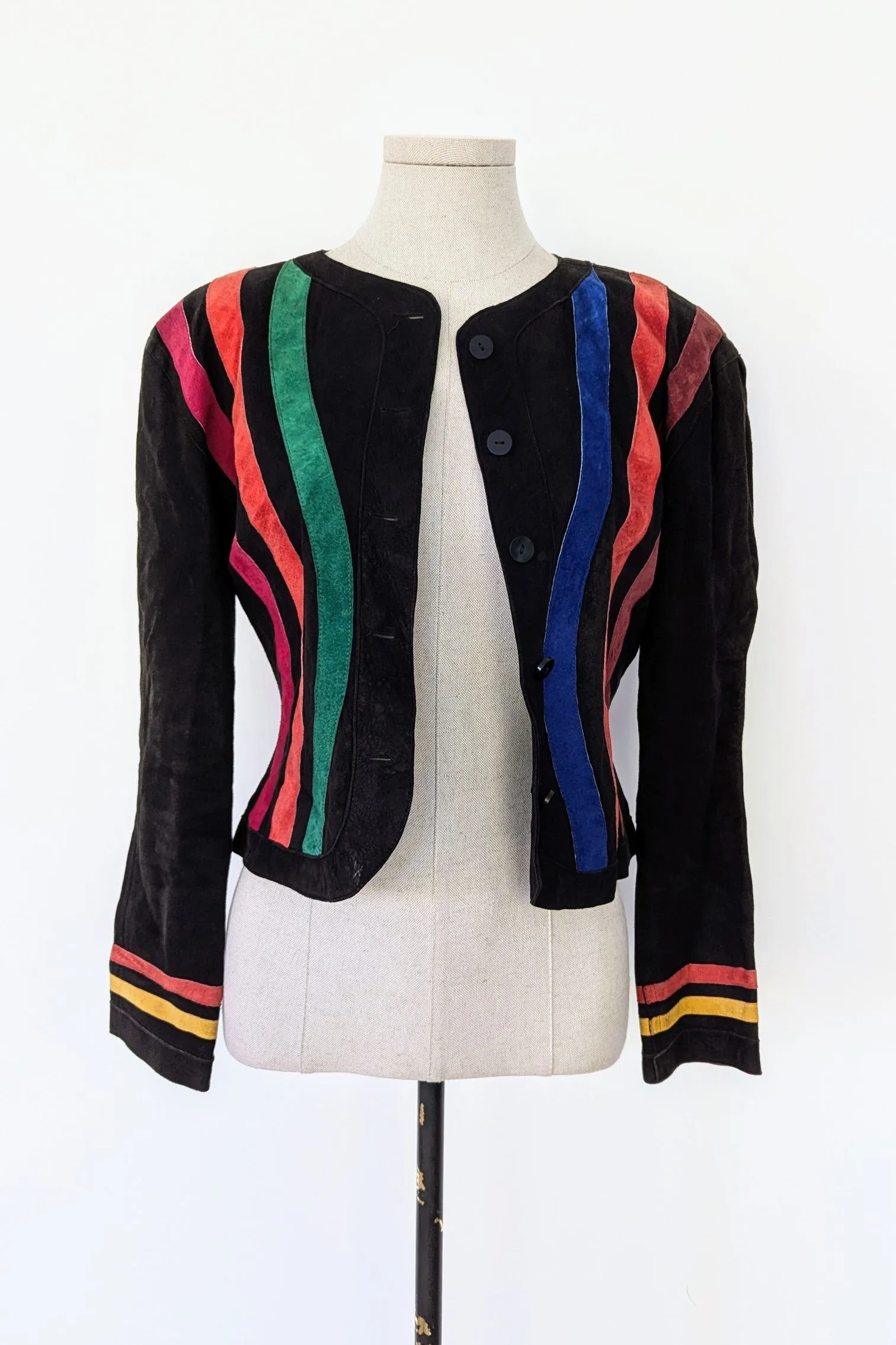 Vintage Jean Muir Suede Rainbow Jacket