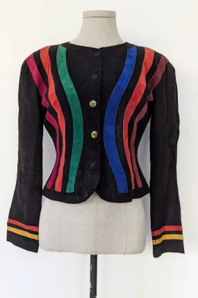 Vintage Jean Muir Suede Rainbow Jacket