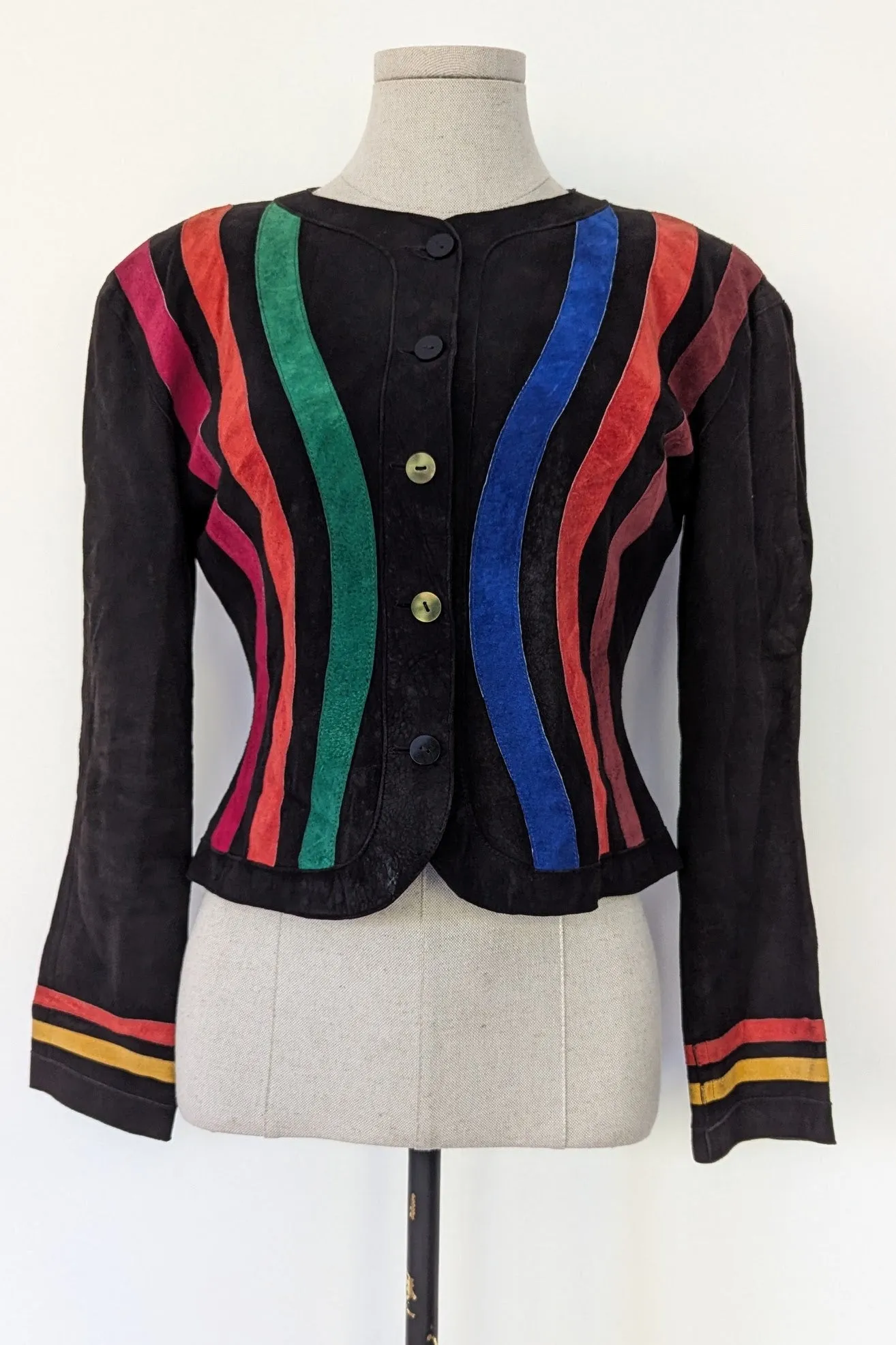 Vintage Jean Muir Suede Rainbow Jacket
