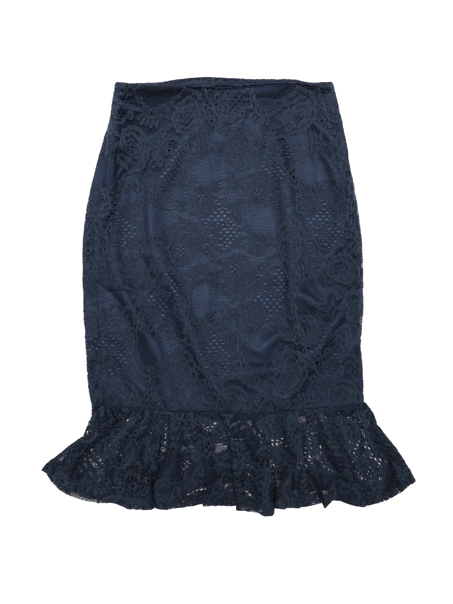 Women's Elegant Vintage Mermaid Fishtail Lace Skirt Stretch Office Bodycon Pencil Skirt