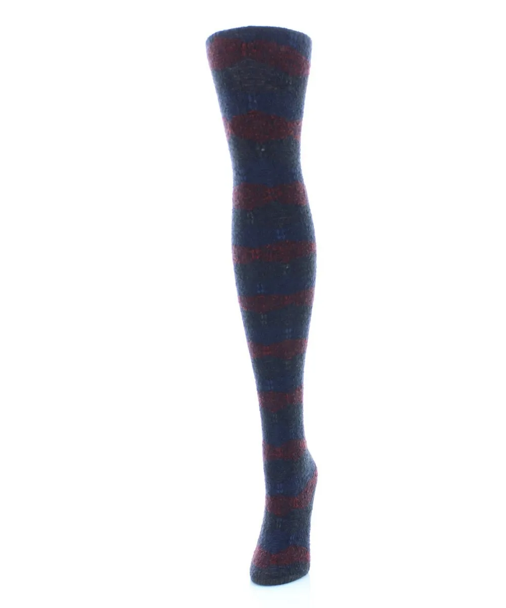 Women's Zig Zag Band Cotton Blend Warm Sweater Tights
